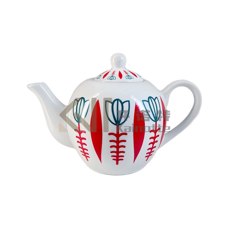 Fine Porcelain Tea Pot Deco Traditional Pattern Customized Middle Eastern Arabic Coffee Pot  Modern Arabic Floral Design Teaware Set For Cawa and Tea 001