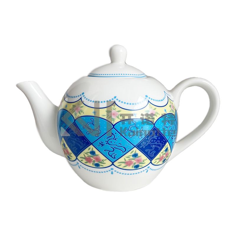 Factory Customized Fine Porcelain Arabic Tea Pot Wholesale Ceramic Islamic Tea Serving Pot Set High Quality Porcelain Tea Pot for Middle Eastern Market 004
