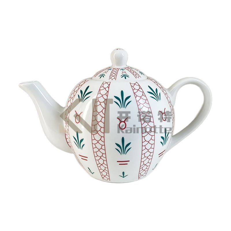 Factory Customized Fine Porcelain Arabic Tea Pot Set Hot-selling Porcelain Teapot For Gahwa And Tea Wholesale Modern Arabic Floral Design Teaware Set 003
