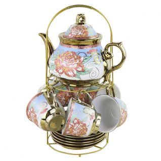 Tea Set with Golden Design of 15pcs 009
