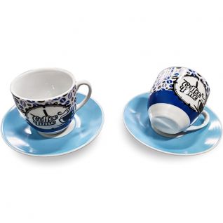 Cup and Saucer Set with Full Decal Design 027