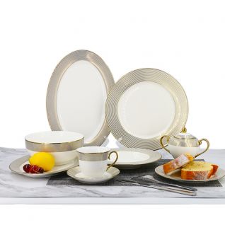 Dinner Set with Golden Design 017