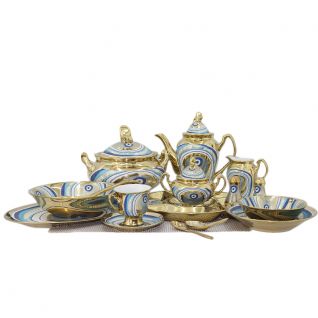 Dinner Set with Golden Design 019