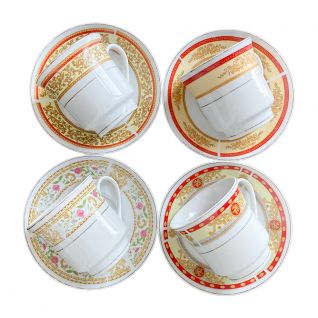 Cup and Saucer with Decal Design 042