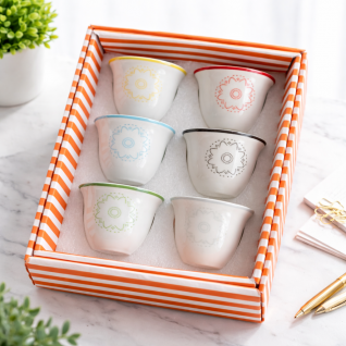 KNT CERAMIC Factory Cawa Cup Wholesaling Middle Eastern Arabic 80ml Gawha Cup Daily Used Saudi Arabic Espresso Small Coffee Cup 060